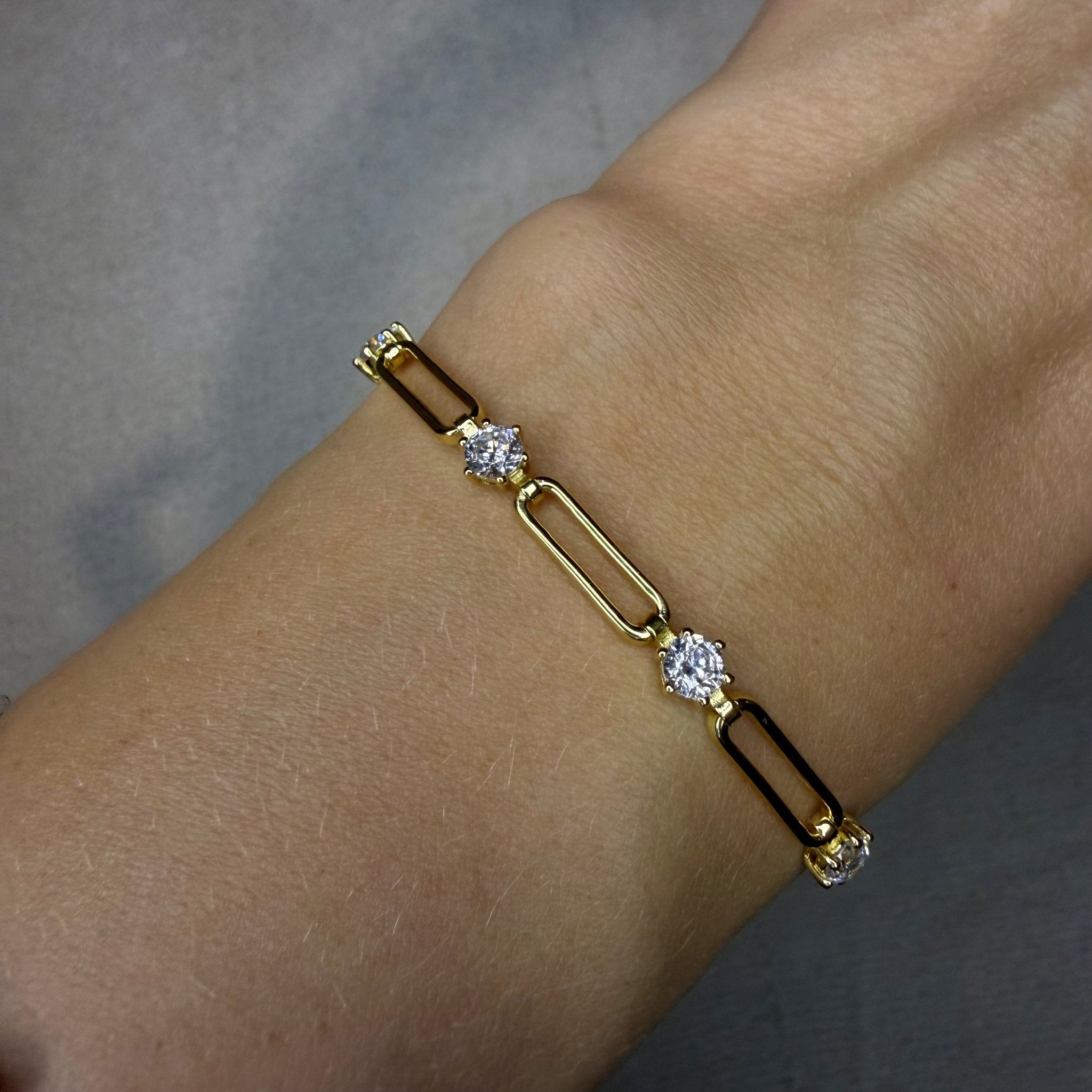 Cervinia Stone Paperclip Bracelet - Bracelets | Moarén