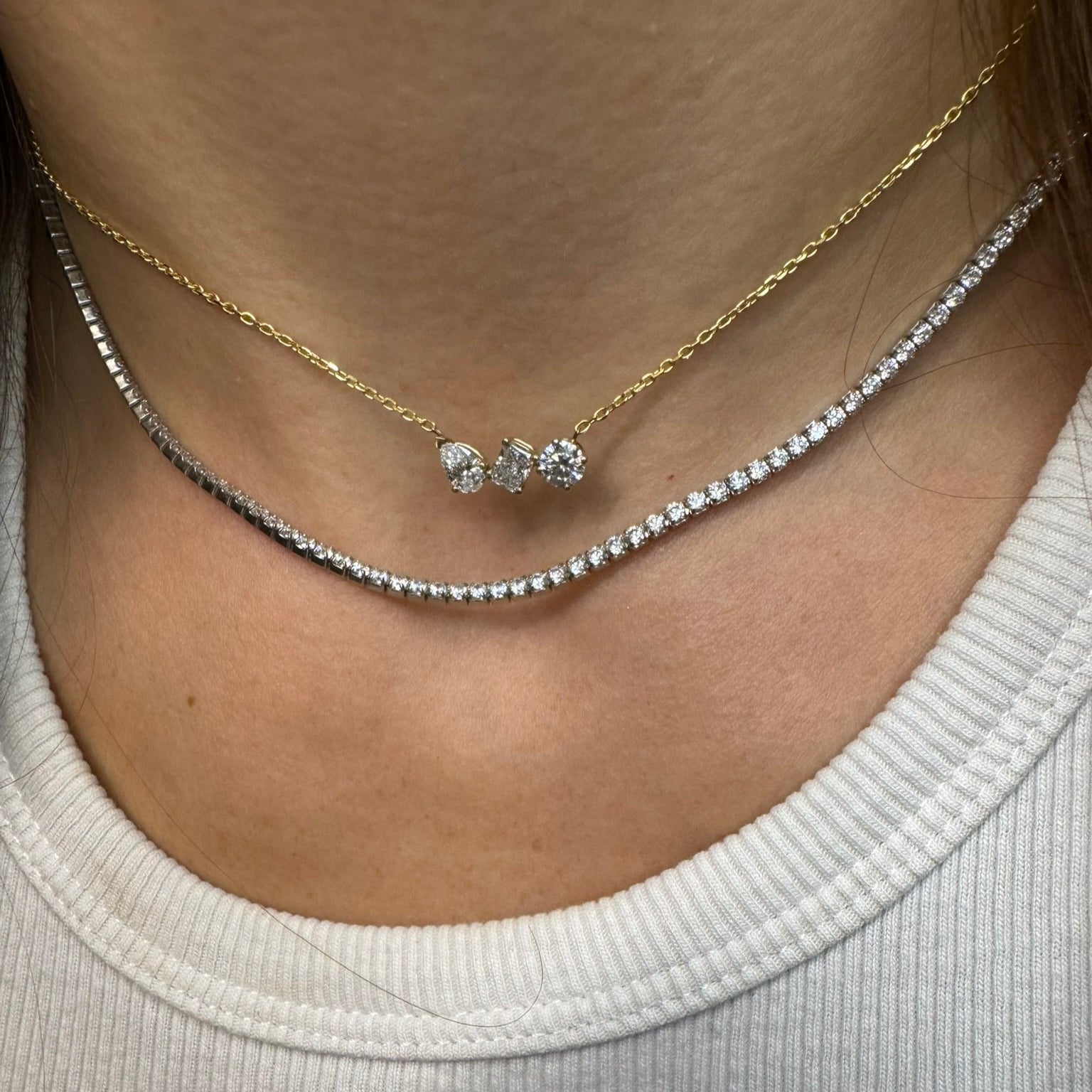 St. Tropez Tennis Necklace - Necklace | Moarén