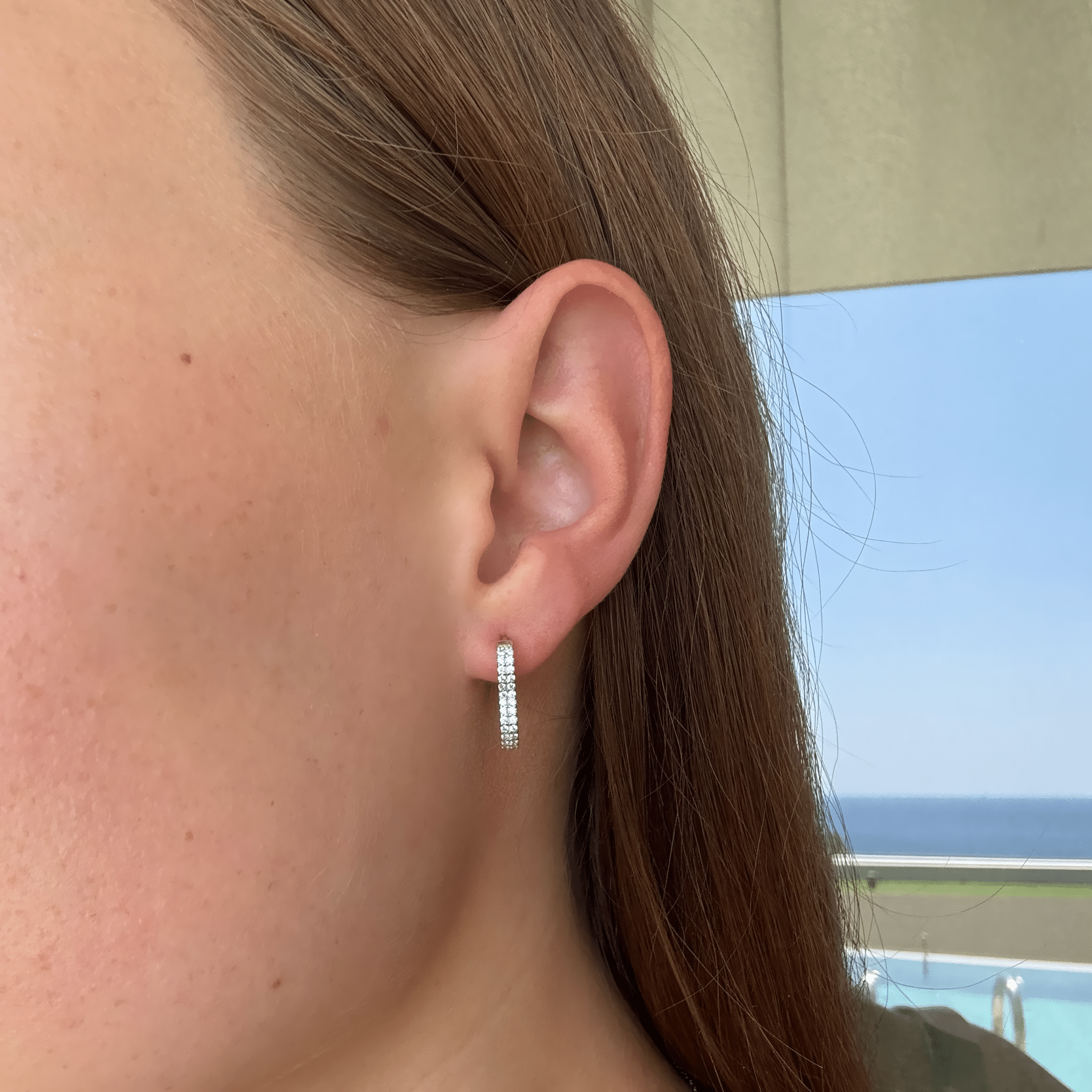 Verona Pavé Heart Hoops - Earrings | Moarén