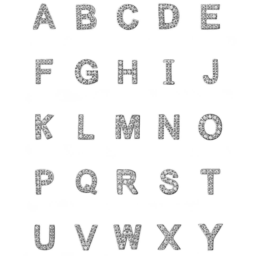 White Gold Initial Pendant Necklace - Necklace | Moarén