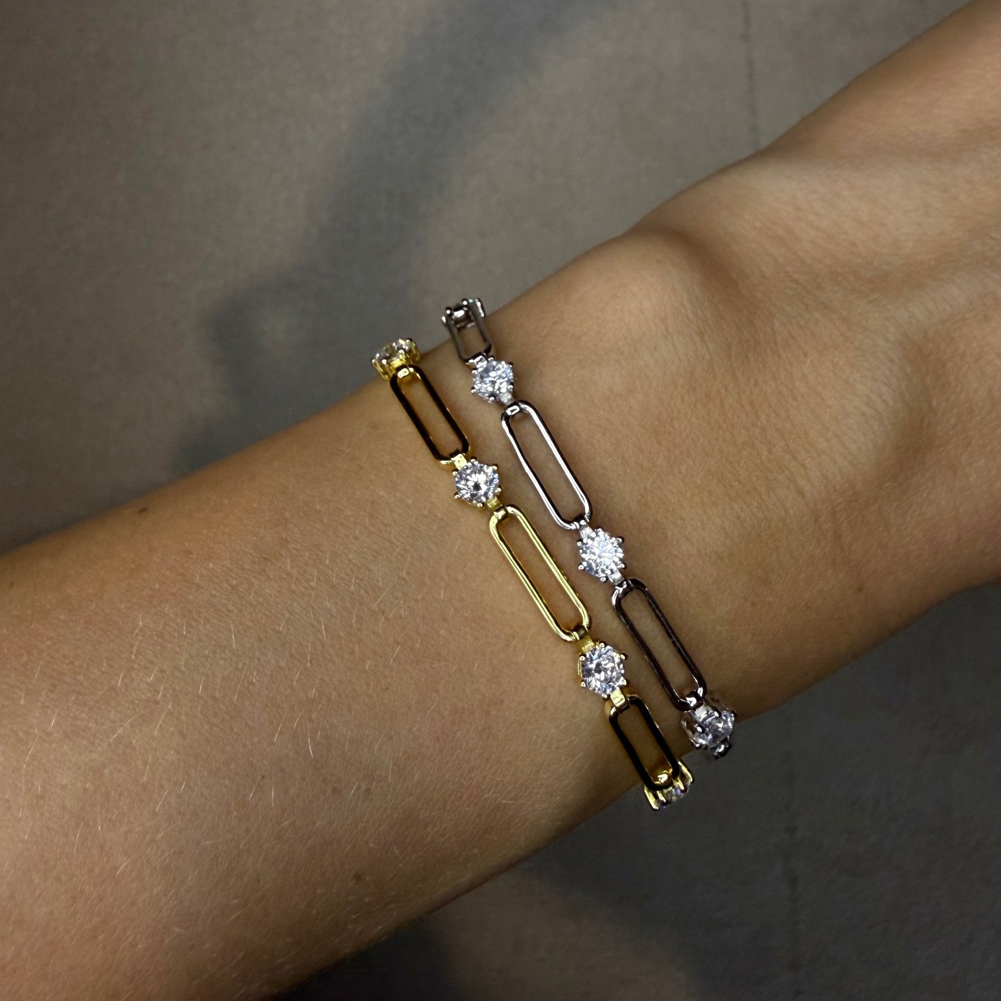 Cervinia Stone Paperclip Bracelet - Bracelets | Moarén