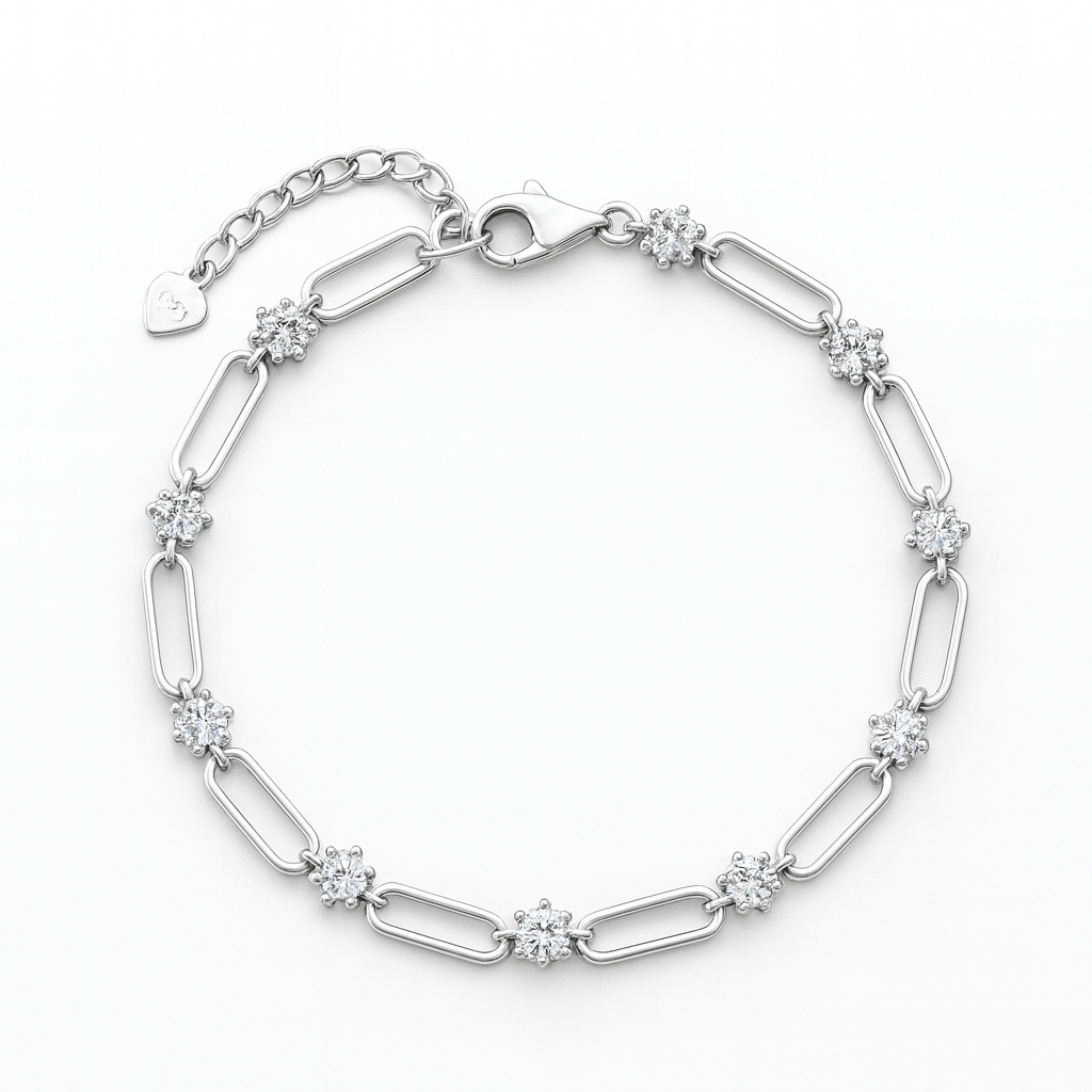 Cervinia Stone Paperclip Bracelet - Bracelets | Moarén