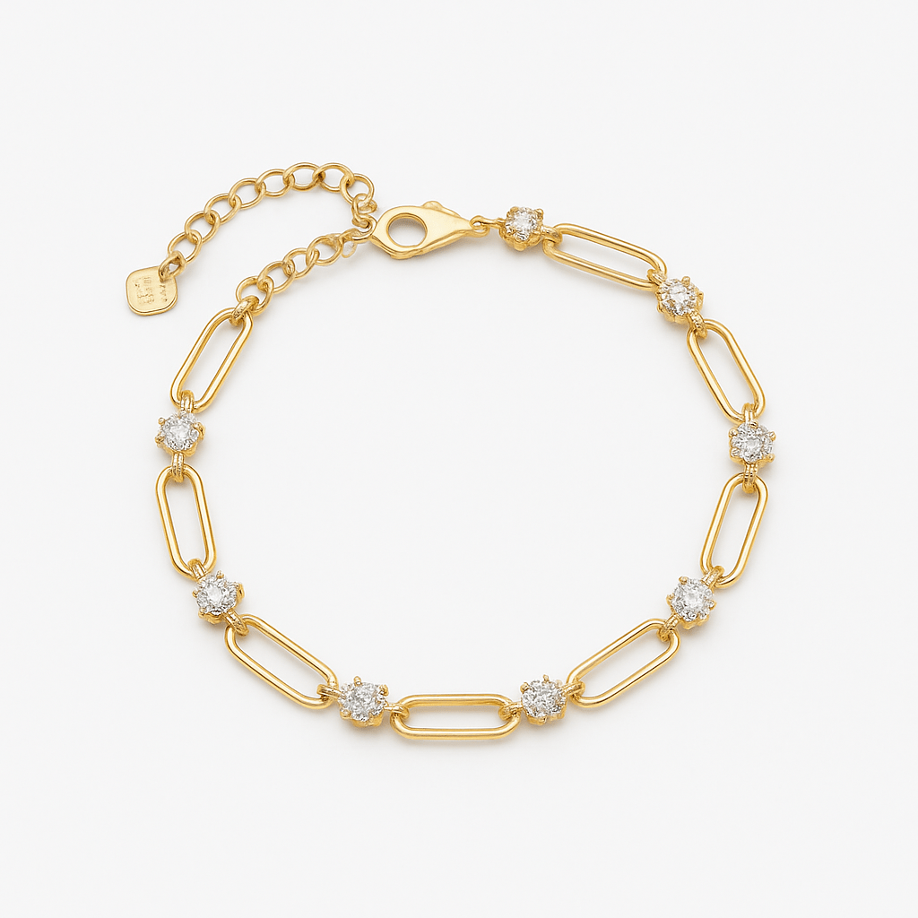 Cervinia Stone Paperclip Bracelet - Bracelets | Moarén