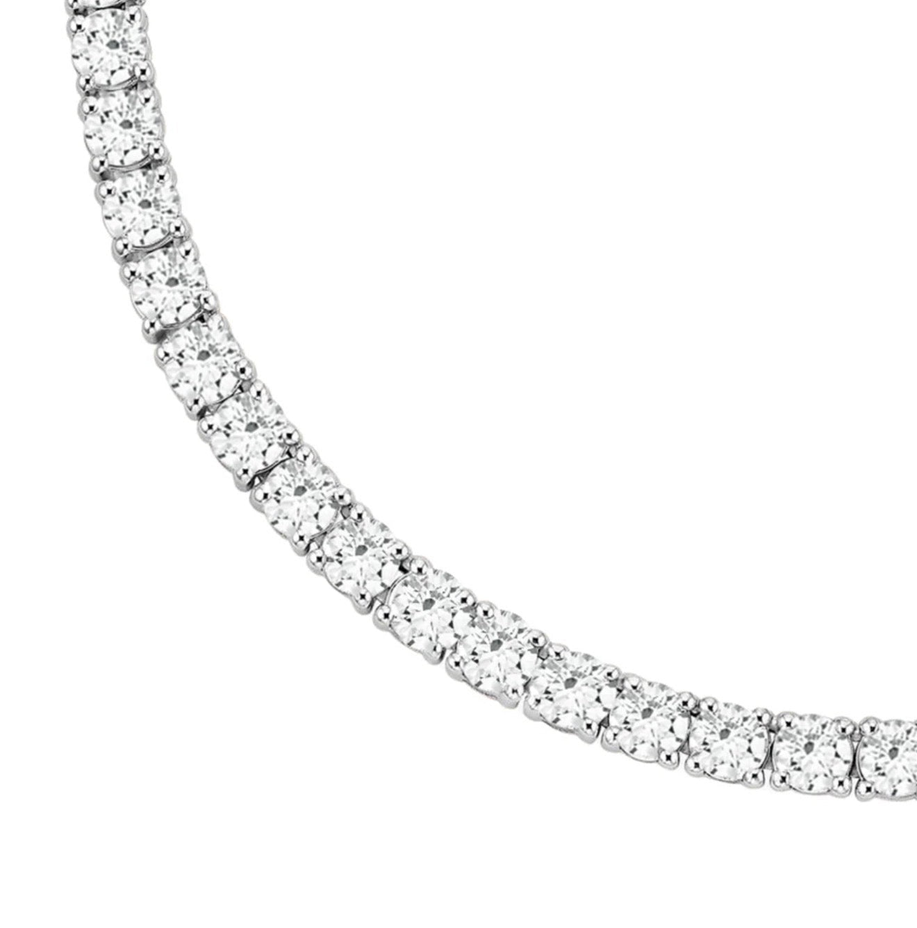 Diamond Tennis Necklace, 4mm, Platinum - | Moarén