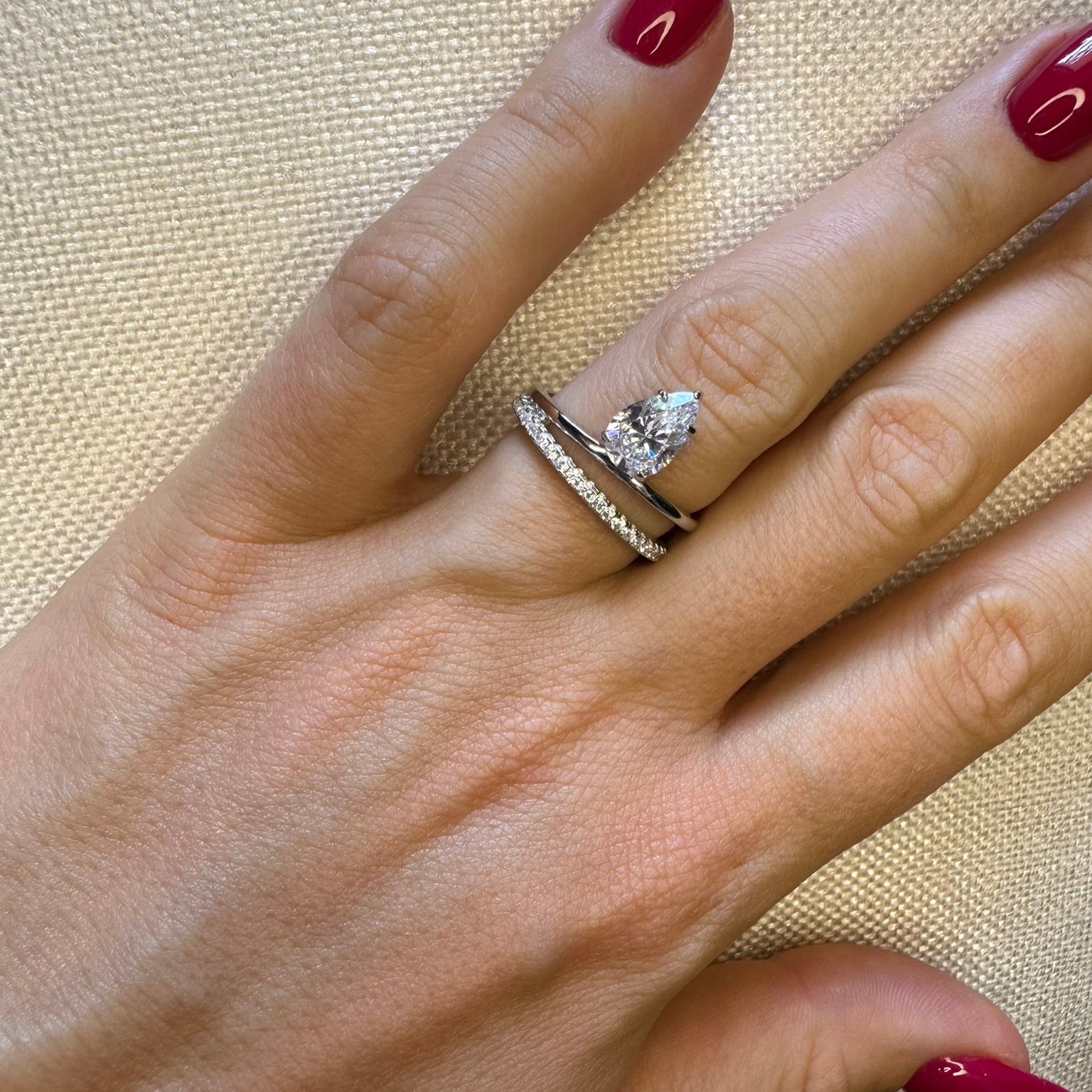 Entwined Pear Cut Ring - Rings | Moarén
