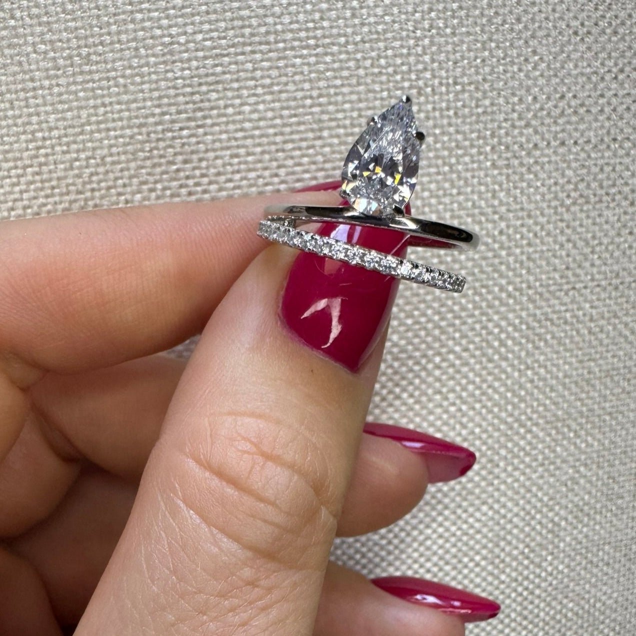 Entwined Pear Cut Ring - Rings | Moarén