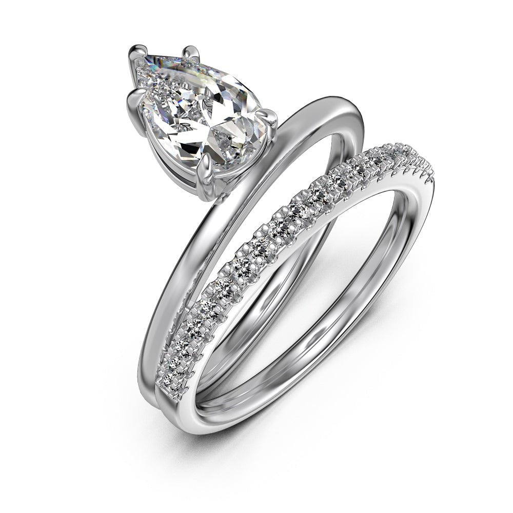 Entwined Pear Cut Ring - Rings | Moarén