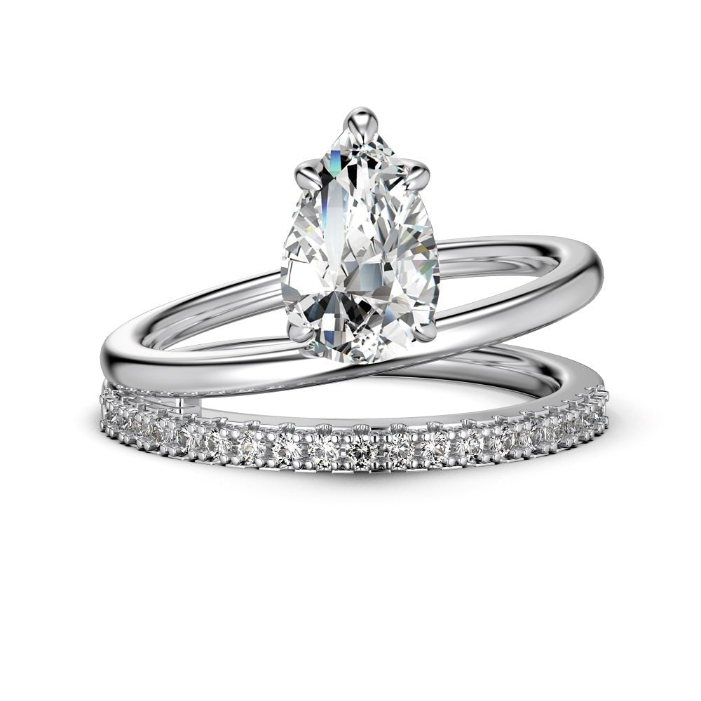Entwined Pear Cut Ring - Rings | Moarén