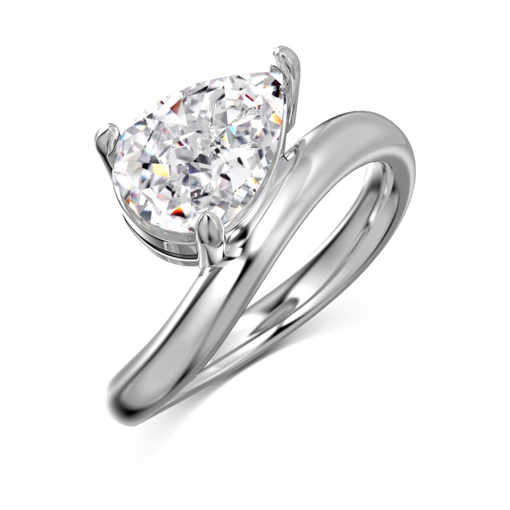 Floating East - West Pear Ring - Rings | Moarén