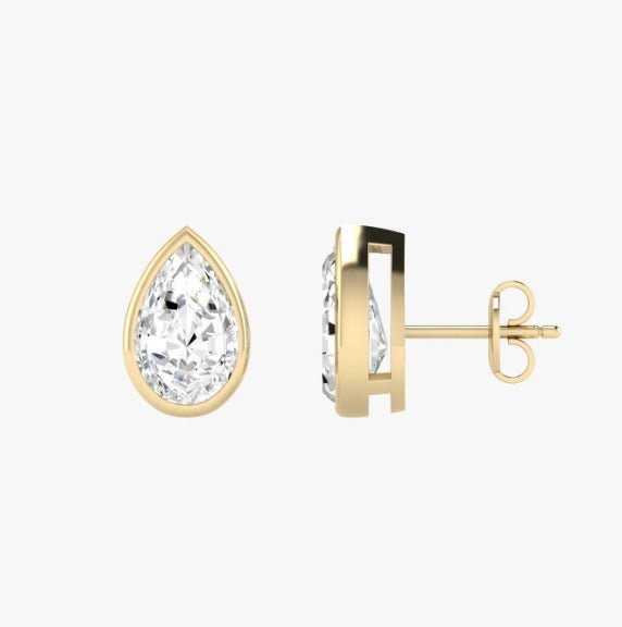 Lefay Pear Bezel Earrings - Earrings | Moarén