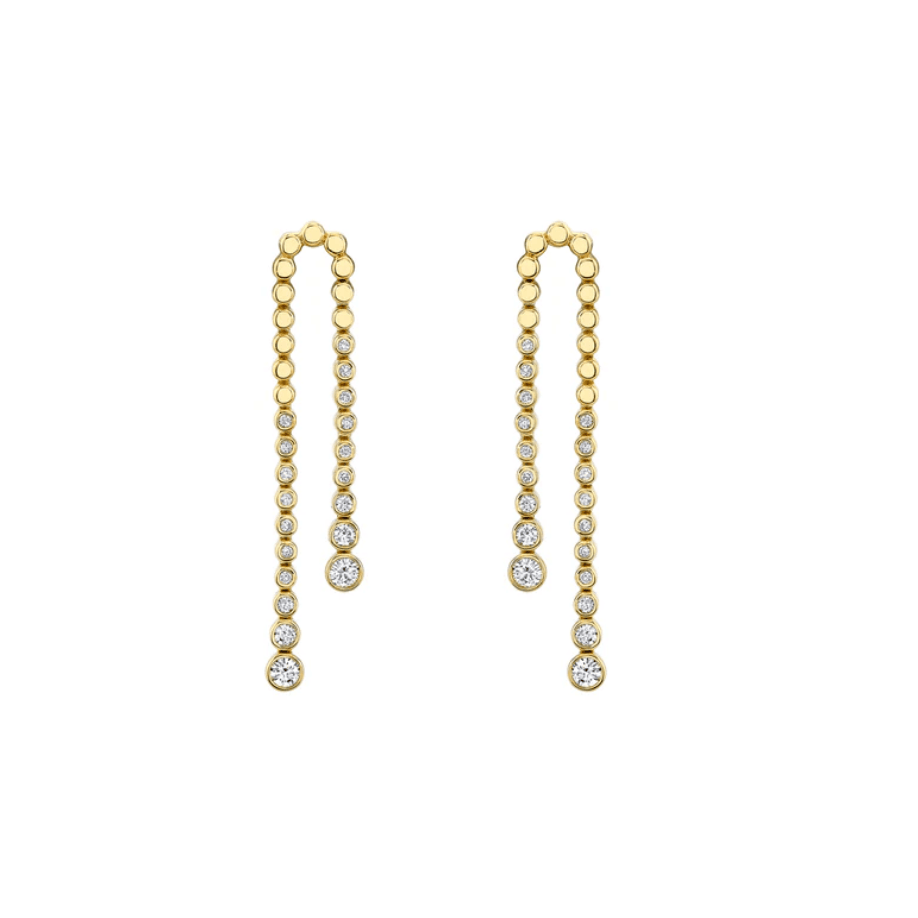 Pontresina Tennis Bezel Drop Earrings - Earrings | Moarén