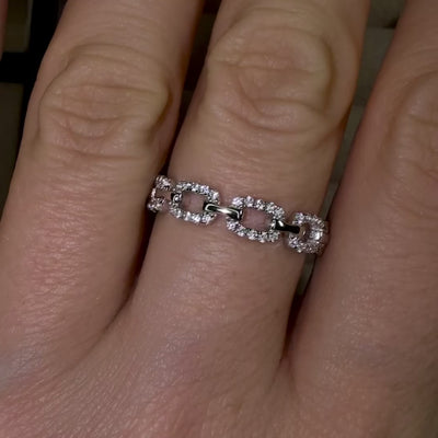 Zermatt Link Ring White- Rings | Moarén