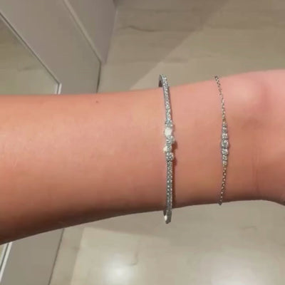 Steffie Diamond Bangle - Bracelets | Moarén