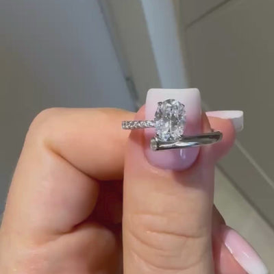 Nisida Oval Pave Wrap Ring - Rings | Moarén