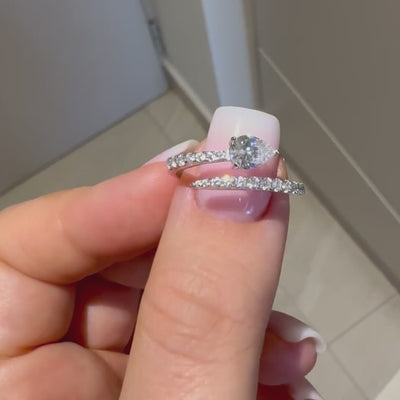 Anafi Pear Pavé Ring - Rings | Moarén
