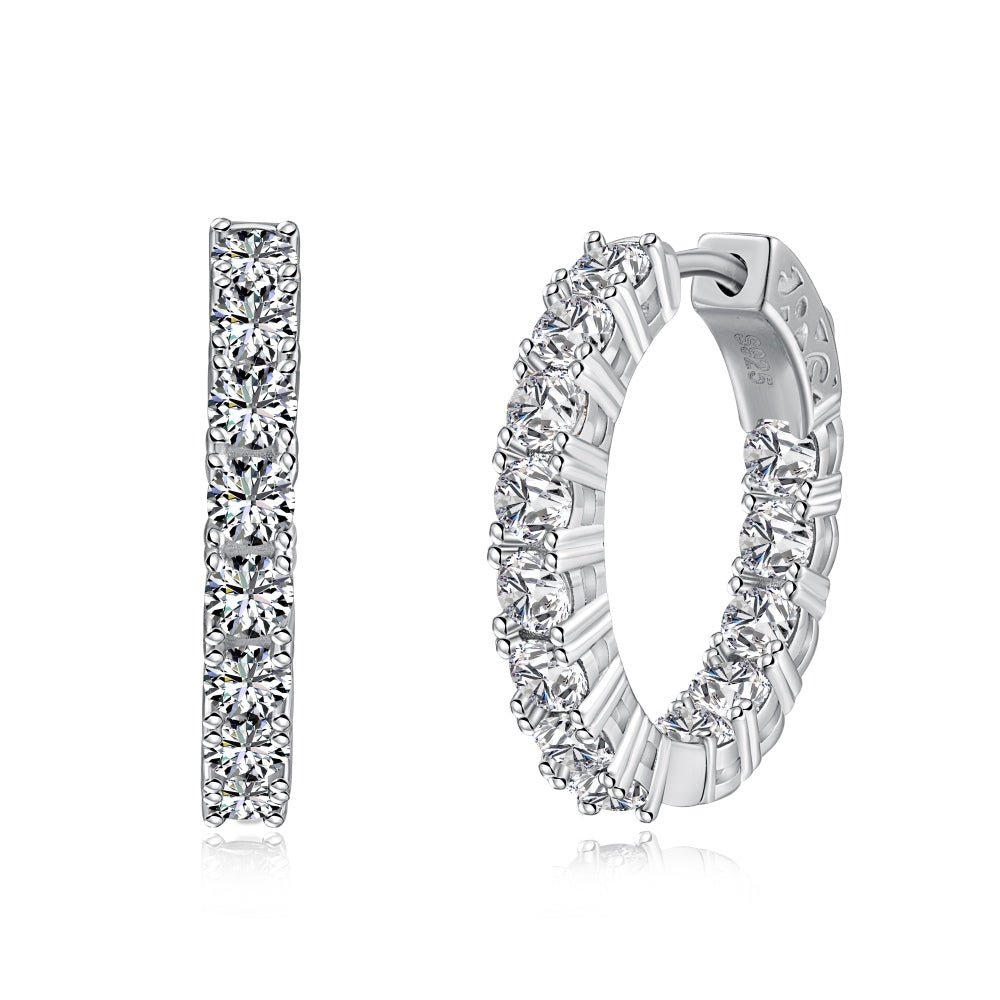 St. Tropez Inside - Out Pavé Hoops - Earrings | Moarén
