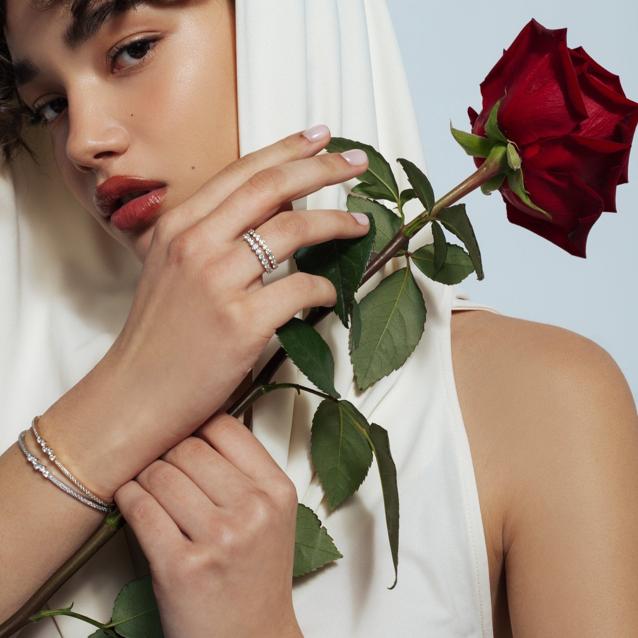 Steffie Diamond Bangle - Bracelets | Moarén