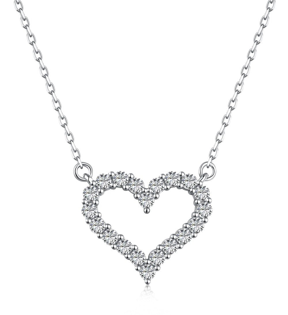 Verona Heart Pavé Necklace - Necklace | Moarén