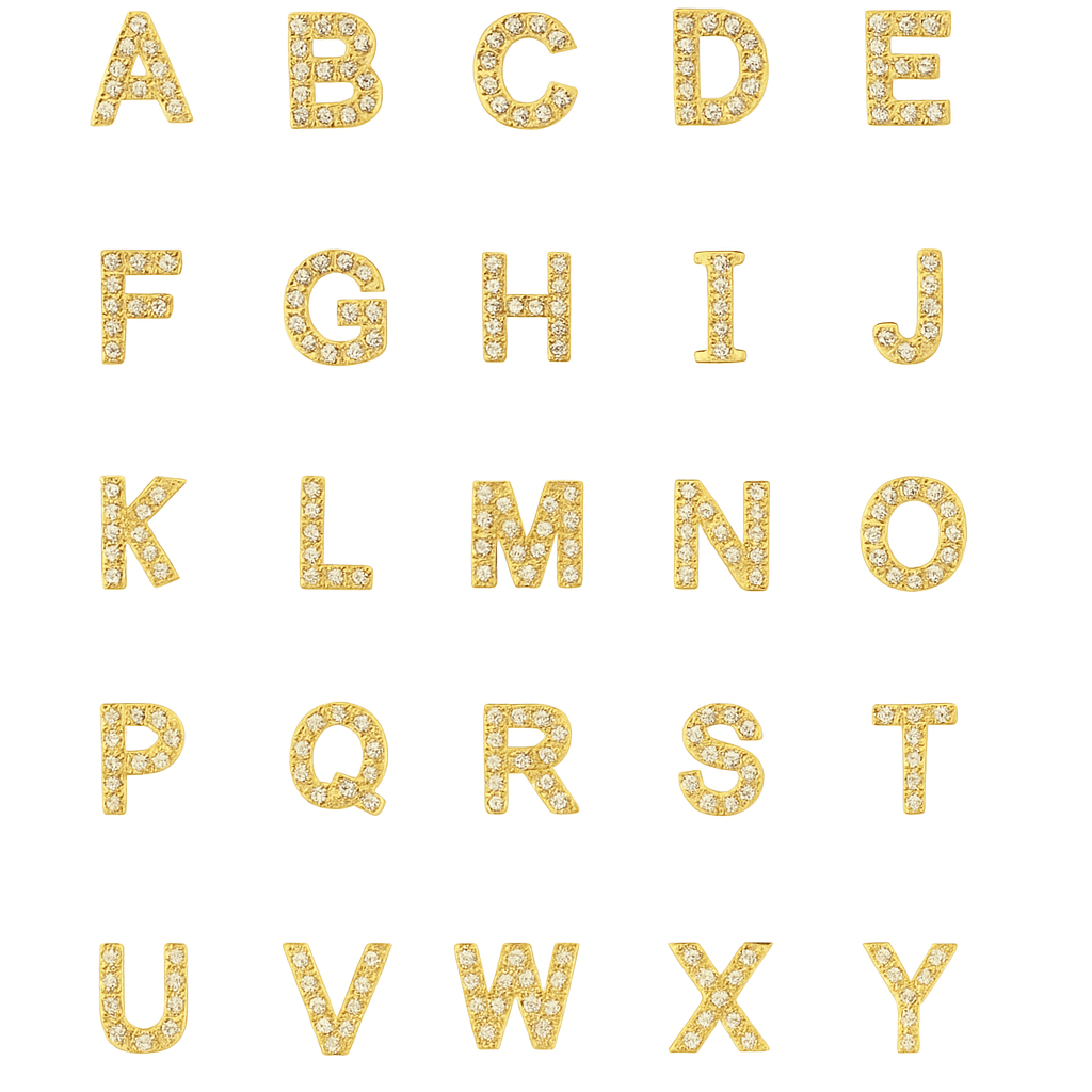 Yellow Gold Initial Pendant Necklace - Necklace | Moarén